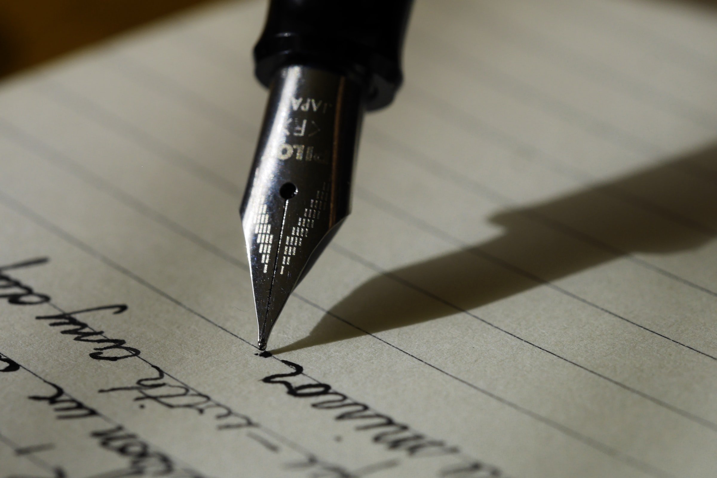 Image of writing fountain pen